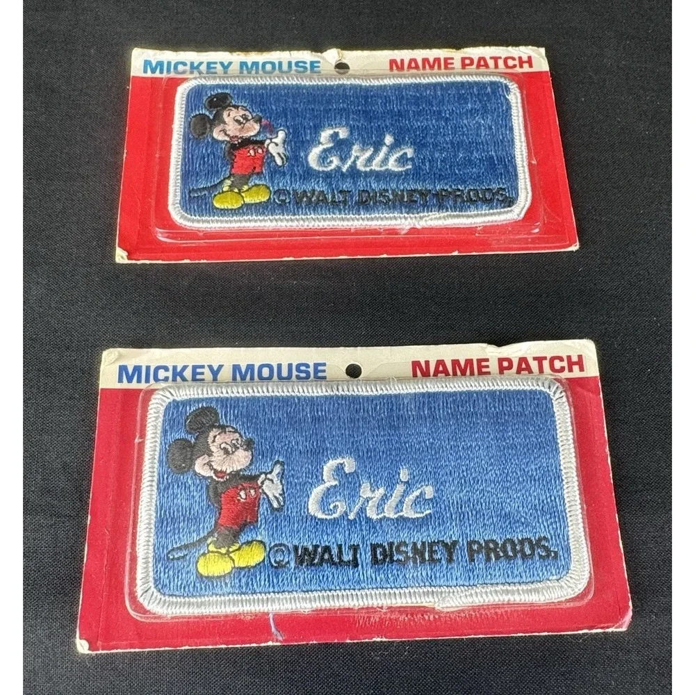 Lot Of 2 Vintage Disney Mickey Mouse Name Patch ERIC 4